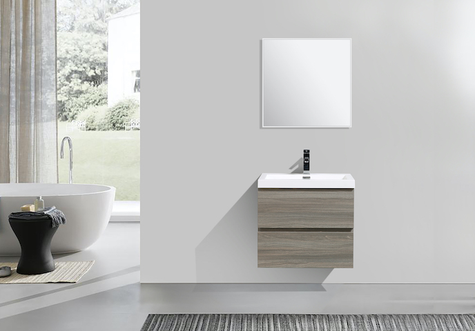 Vanité murale avec lavabo simple 24po 24in Wallmount Single Sink